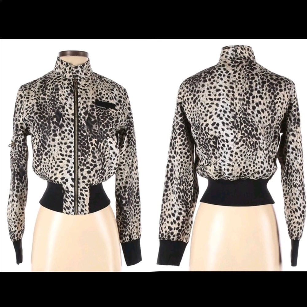Member’s Only snow leopard bomber jacket